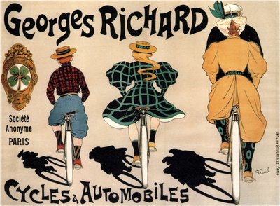 Cykler og biler Georges Richard, 1896 af Fernand Fernel