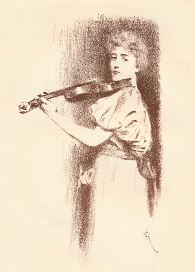En violinist, c1898 af Fernand Khnopff