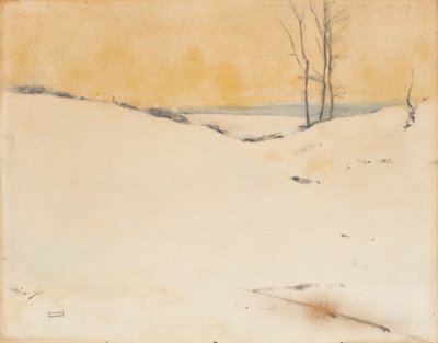 I sneen, ca. 1916 af Fernand Khnopff