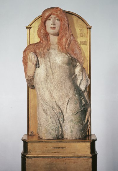 Halvfigur af en nymfe ("Vivien") af Fernand Khnopff