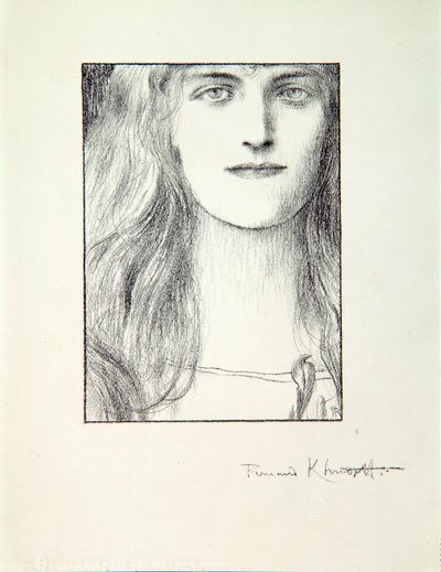 Hoved af en kvinde, 1897 af Fernand Khnopff