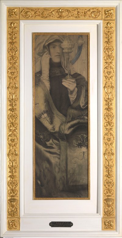 Røgelse, ca. 1898 (kul og pastel på papir) af Fernand Khnopff
