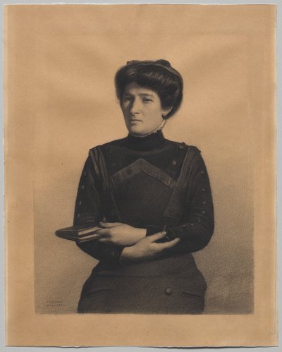Portræt af Madame Jules Ricard, født Augustine Bulteau af Fernand Khnopff