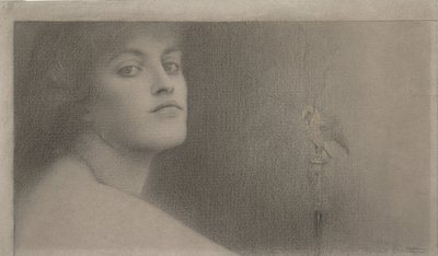 Studie for lOffrande The Offering, 1891 af Fernand Khnopff