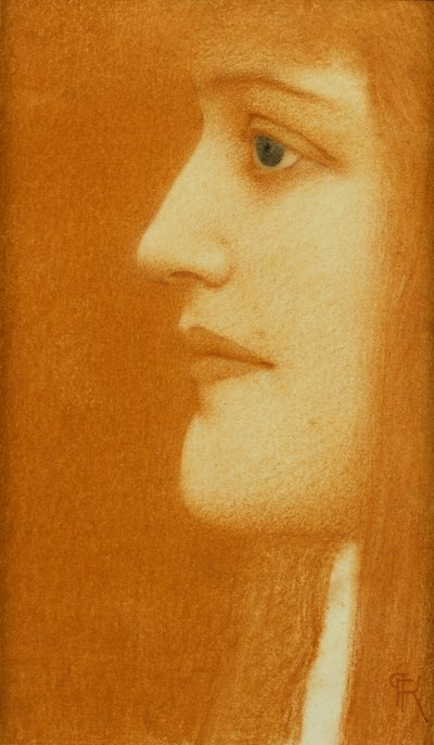 Studie af en kvinde i profil, 1910 af Fernand Khnopff