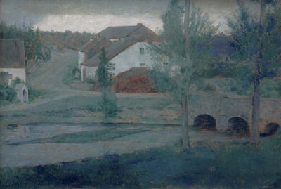 Indgangen til landsbyen, 1885. af Fernand Khnopff