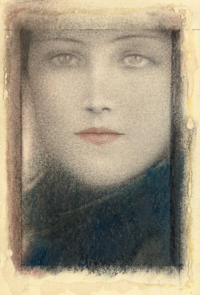 Hoved af en kvinde, ca. 1910 af Fernand Khnopff