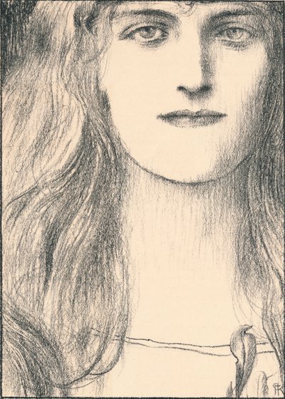 Et ansigtshoved, 1898 af Fernand Khnopff