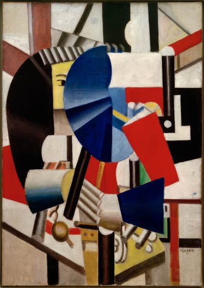 Kvinde med spejl af Fernand Leger