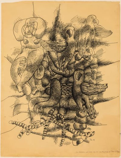 Kvinder og fugle af Fernand Leger