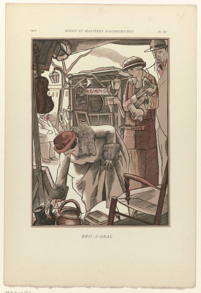 Modes and Manners of Today, 1922, Pl. 11: Bric-A-Brac af Fernand Siméon