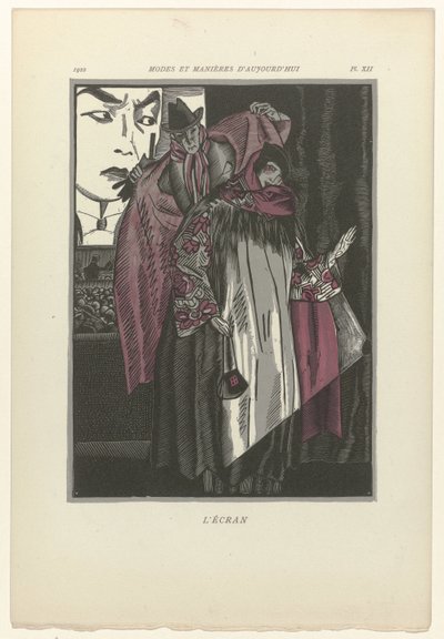 Modes and Manners of Today, 1922, Pl. 12: Skærmen af Fernand Siméon