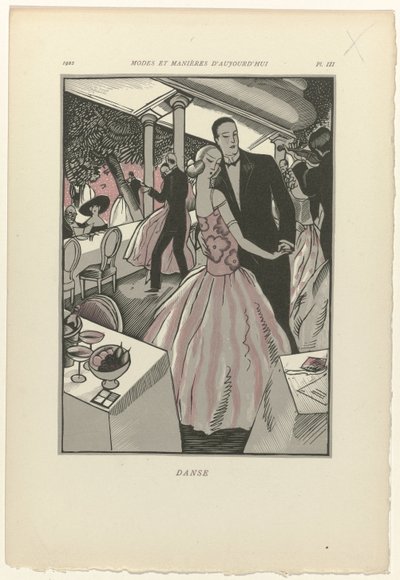 Modes and Manners of Today, 1922, Pl. 3: Dans af Fernand Siméon
