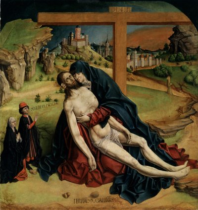 Pietà, 1465-1470 af Fernando Gallego