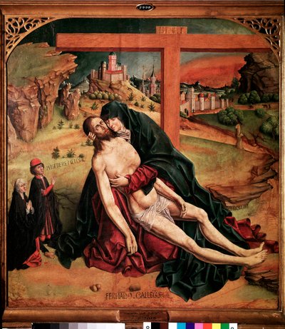 Pieta (blandet metode på panel af Fernando Gallego