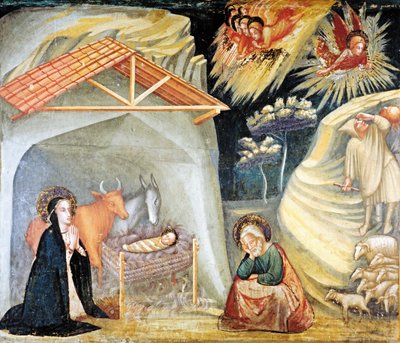 Detaljer om Jesu fødsel i Betlehem af Ferrer Bassa
