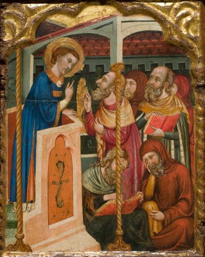 Sankt Stefans strid med jøderne, ca 1350 af Ferrer and Arnau Bassa,