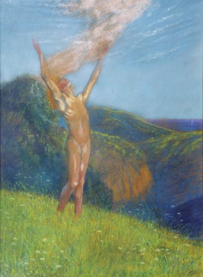 The Awakening of Spring (pastel på papir) af Fidus