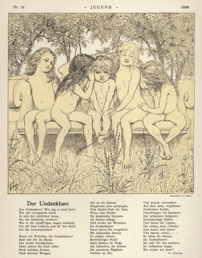 Den utaknemmelige (litho) af Fidus