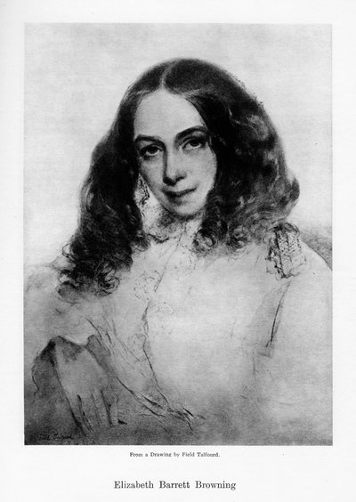 Elizabeth Barrett Browning, engelsk digter fra den victorianske æra, midten af det 19. århundrede. af Field Talfourd
