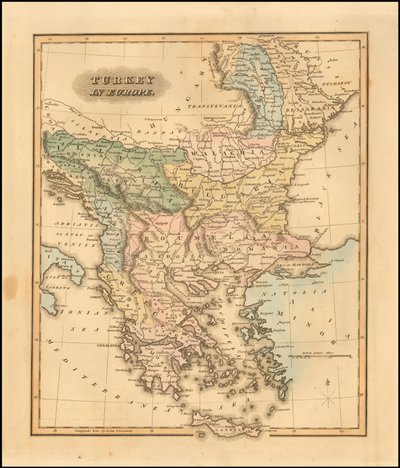 1823-kort over Tyrkiet i Europa af Fielding Lucas, Jr. af Fielding Lucas Jr.