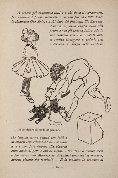 Illustration fra en børnebog, ca. 1920-30 af Filiberto Scarpelli