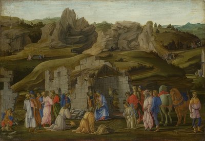 Tilbedelse af Magi. Omkring 1480 af Filippino Lippi