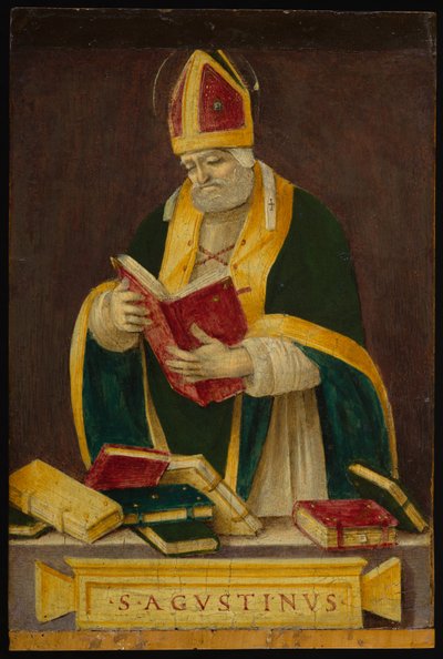 St. Augustine, ca. 1490 (tempera på panel) af Filippino Lippi