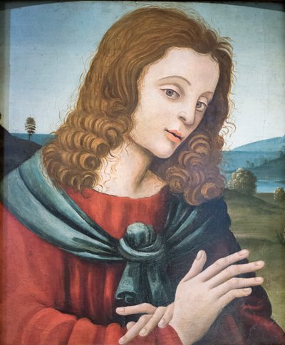 Johannes Evangelisten, tilhænger af Filippino Lippi (olie på træ) af Filippino Lippi