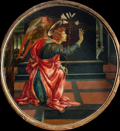 Bebudelsen, 1483 (olie på træpanel) af Filippino Lippi