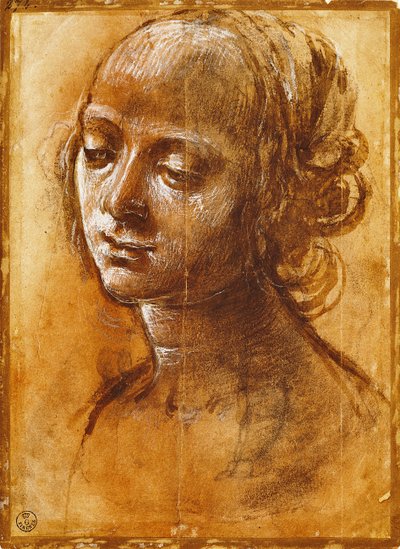 Kvindefigur, af Filippino Lippi (1457-ca 1504), tegning af Filippino Lippi