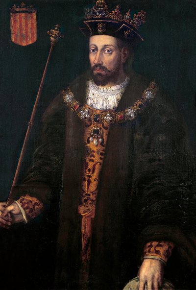 Portræt af Alfonso (Alfonso) III af Catalonien, IV af Aragon, kaldet debonnaire (1299 - 1336), konge af Aragon og Sardinien (1327-1336) af Filippo Ariosto