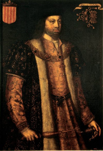 Portræt af den katolske kong Ferdinand II af Aragon (1479-1516) af Filippo Ariosto