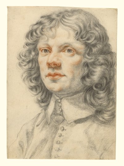 Portræt af en mand (recto); Portræt af en mand (utilsigtet offset) (verso) af Filippo Baldinucci