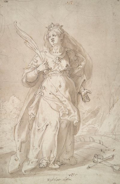 Den hellige Katarina af Alexandria af Filippo Bellini