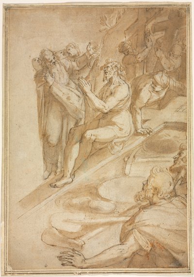 Verifikationen af det sande kors, ca. 1590. af Filippo Bellini