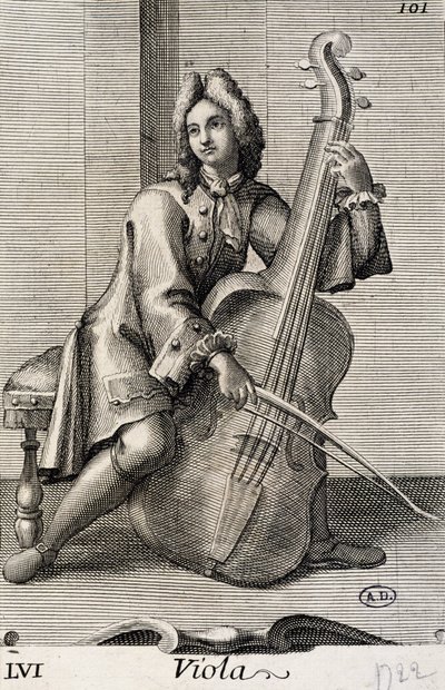 Mand spiller bratsch af Filippo Bonanni