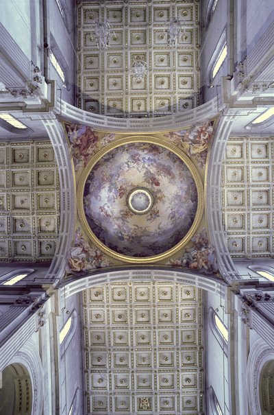 Udsigt over kupolens indre, bygget i 1425-46 af Filippo Brunelleschi