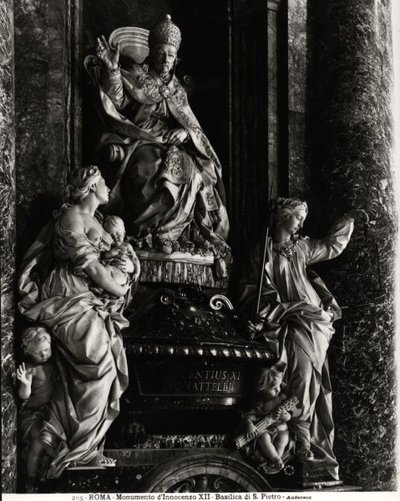 Monument til pave Innocentius XII (1615-1700) (marmor) (s/h foto) af Filippo Della Valle
