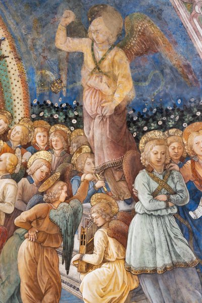 Engle, detalje af Marias kroning af Filippo Lippi