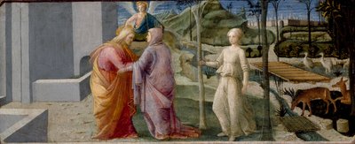 Mødet ved Den Gyldne Port, c1440-1445 af Filippo Lippi