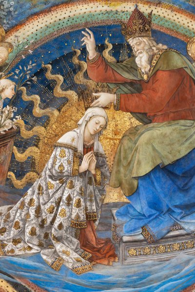 Jomfru Maria og Gud, detalje af Marias kroning af Filippo Lippi