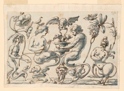 Grotesk for et aflangt panel af Filippo Marchionni