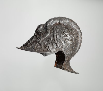 Burgonet, 1543 (stål, guld, tekstil) af Filippo Negroli