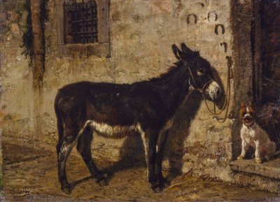 Ved døren til huset af Filippo Palizzi
