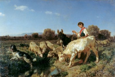 Ved vandhul af Filippo Palizzi