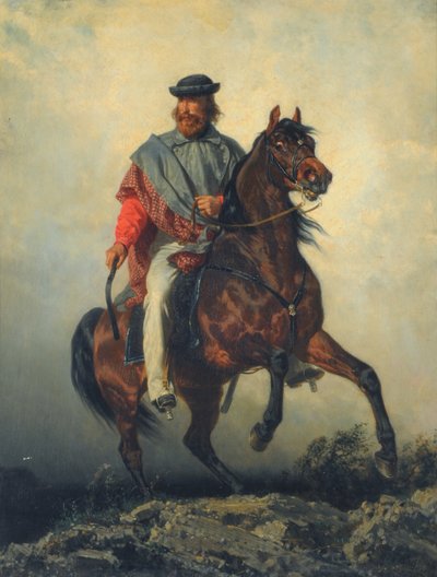 Garibaldi til hest af Filippo Palizzi