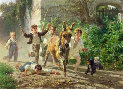 The Street Urchins af Filippo Palizzi