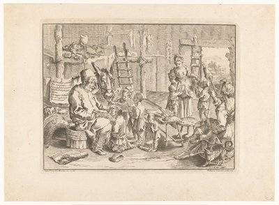 Pulcinella som skoleholder af Filippo Vasconi