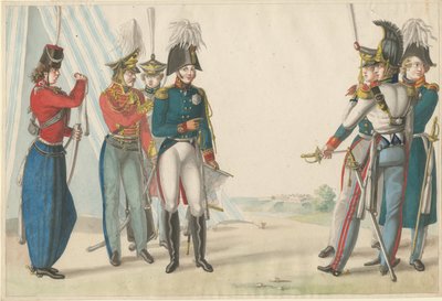 Zar Alexander I og russiske officerer, 1815 af Finert